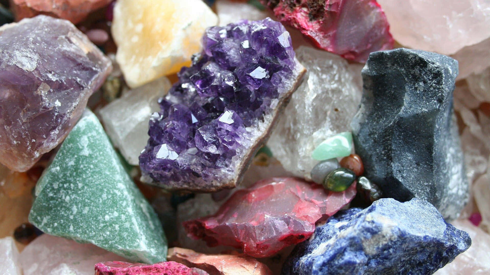 Radiant Aesthetic Crystal Reflecting Light Background