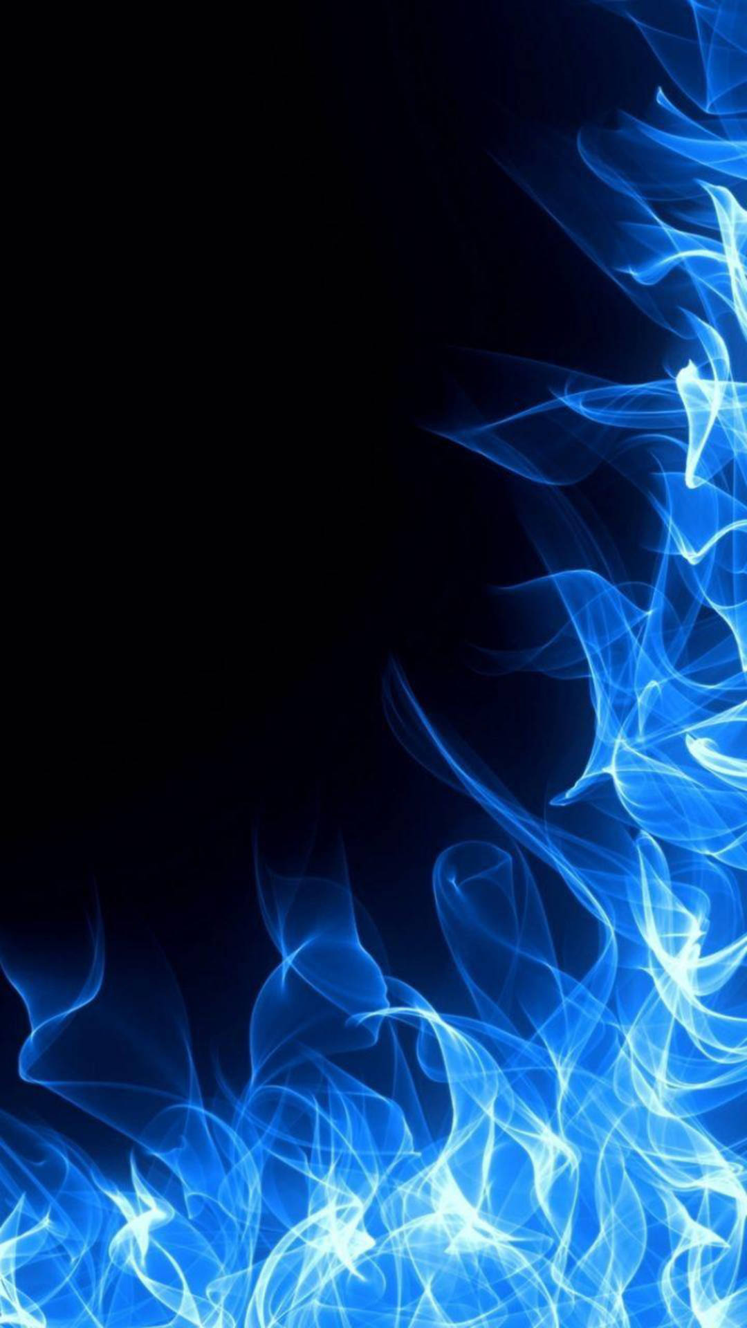 Radiant Blue Flames Background