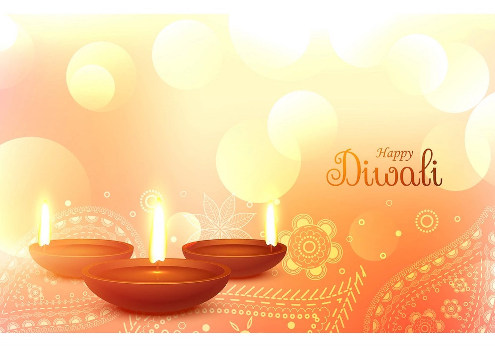 Radiant Diwali Candles Background