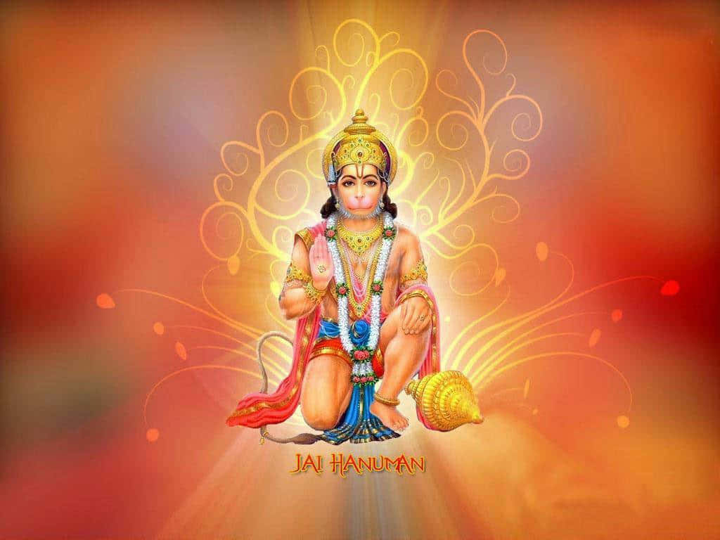 Radiant Hanuman Artwork Background