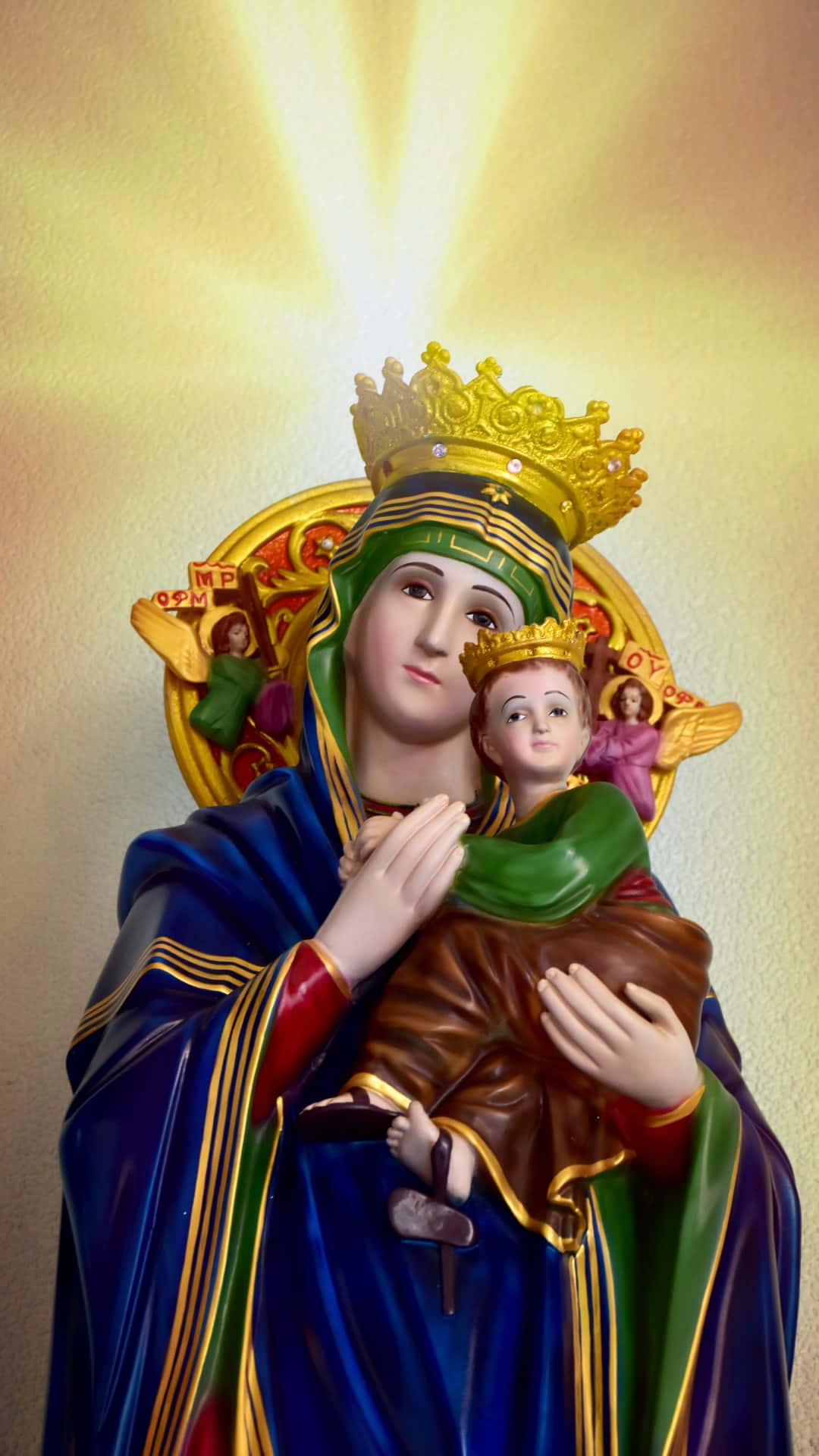 Radiant Madonnaand Child Statue