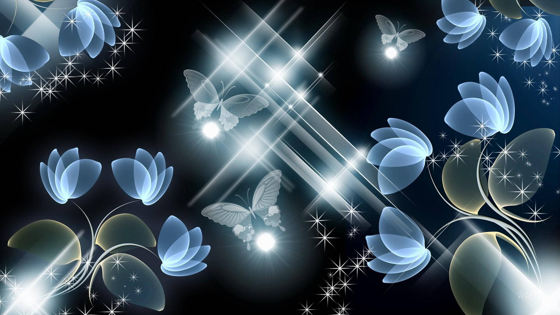 Radiant Night Butterfly Background