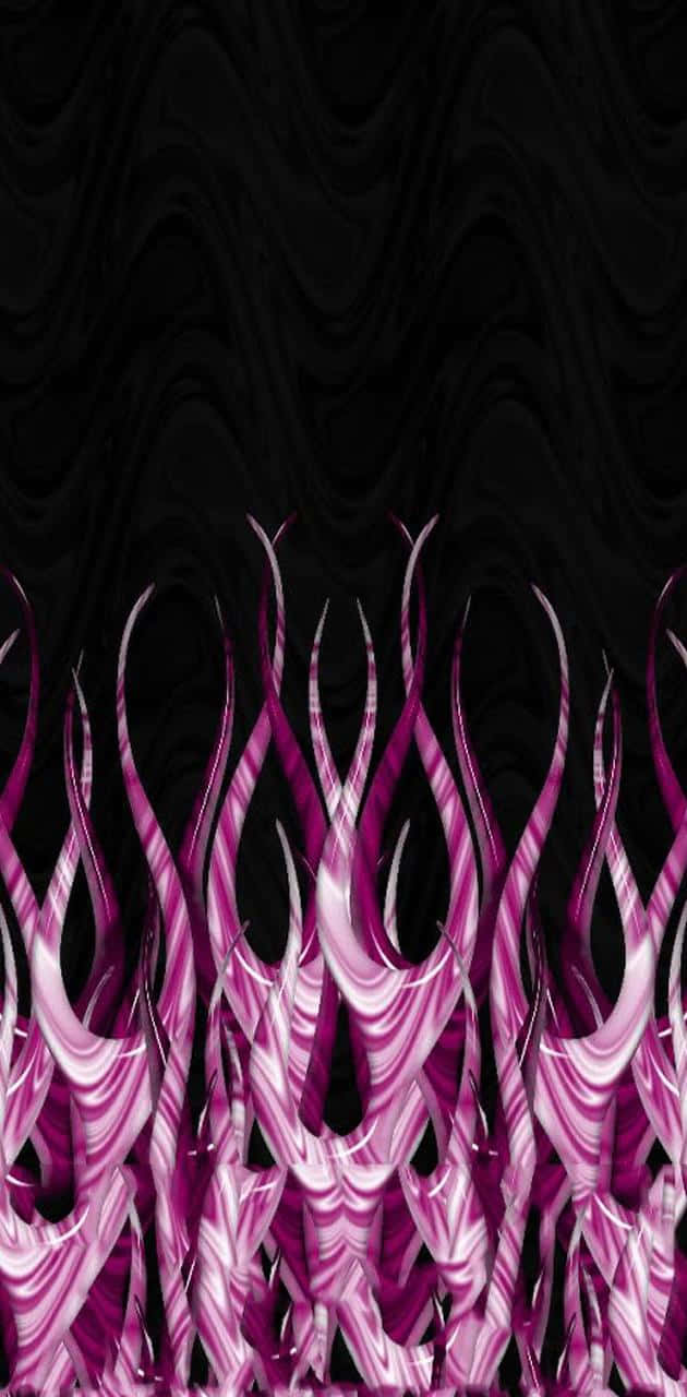 Radiant Pink Flames Background