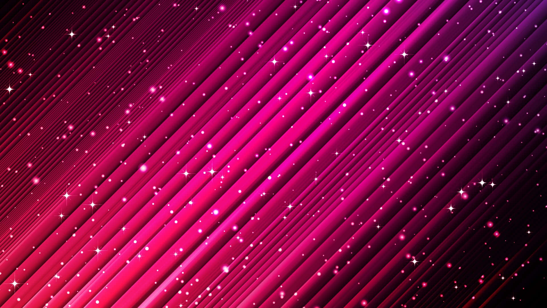 Radiant Pink Stars Illuminating The Night Sky