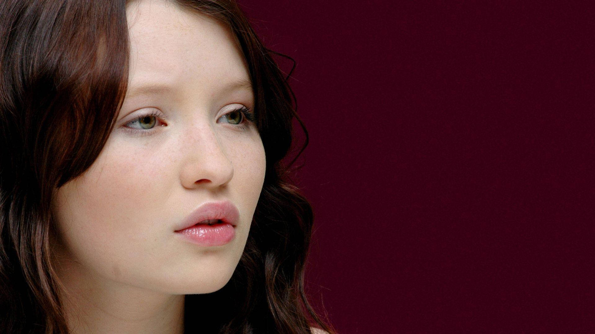 Radiant Portrait Of Australian Actress Emily Browning Background