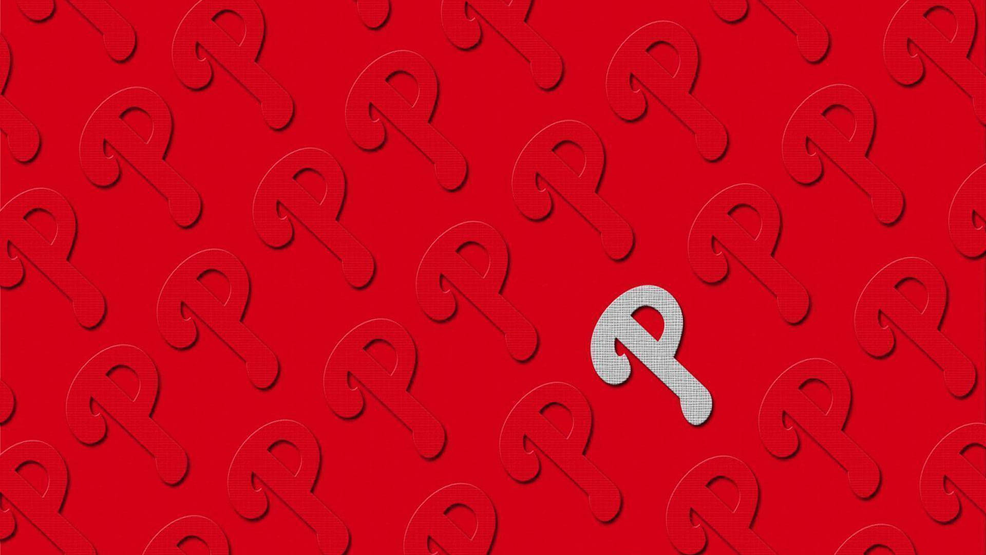 Radiant Red 'p' Letter Image Background