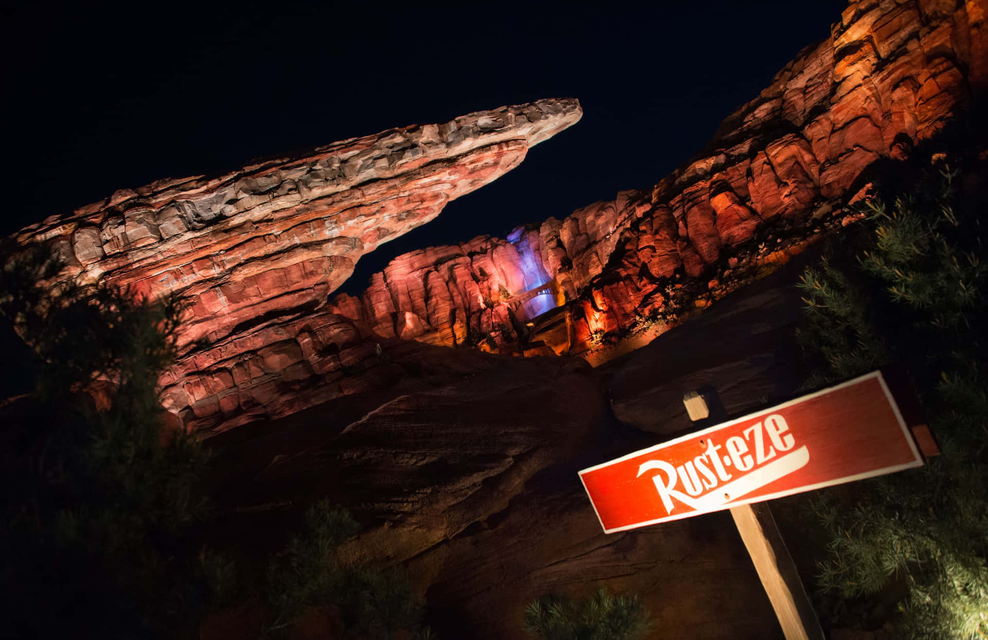 Radiator Springs From Cars Movie In Walt Disney World Background