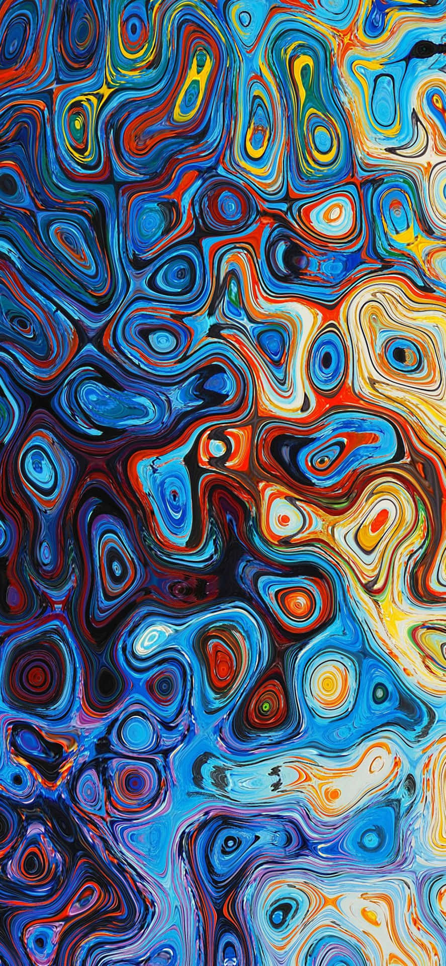 Radical Paint Blobs Designer Iphone Background