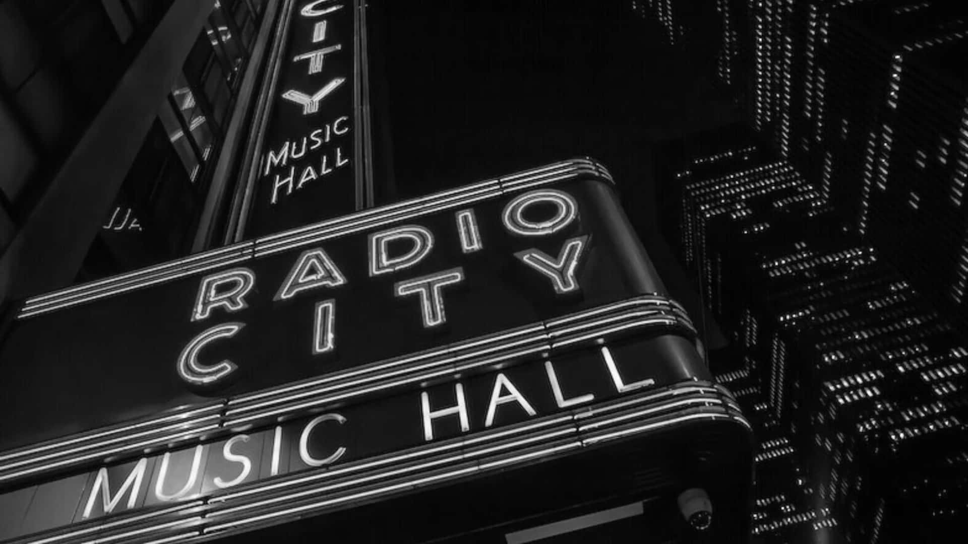 Radio City Music Hall Marquee Night