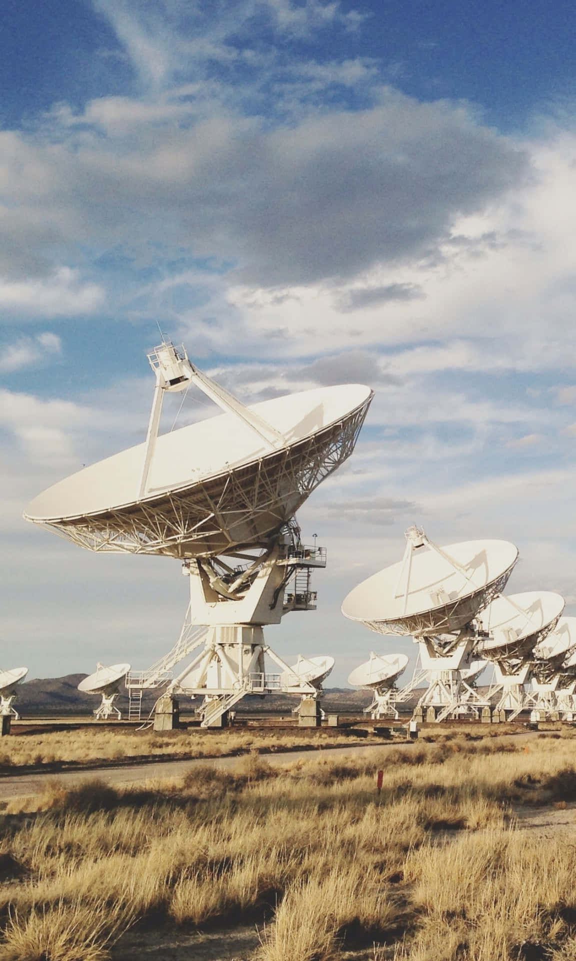 Radio Telescope Antenna Array Sky