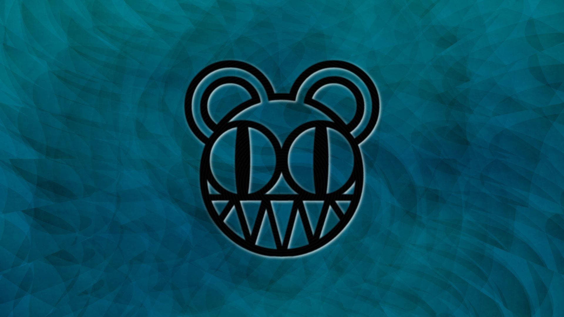 Radiohead Bear Head Blue Background