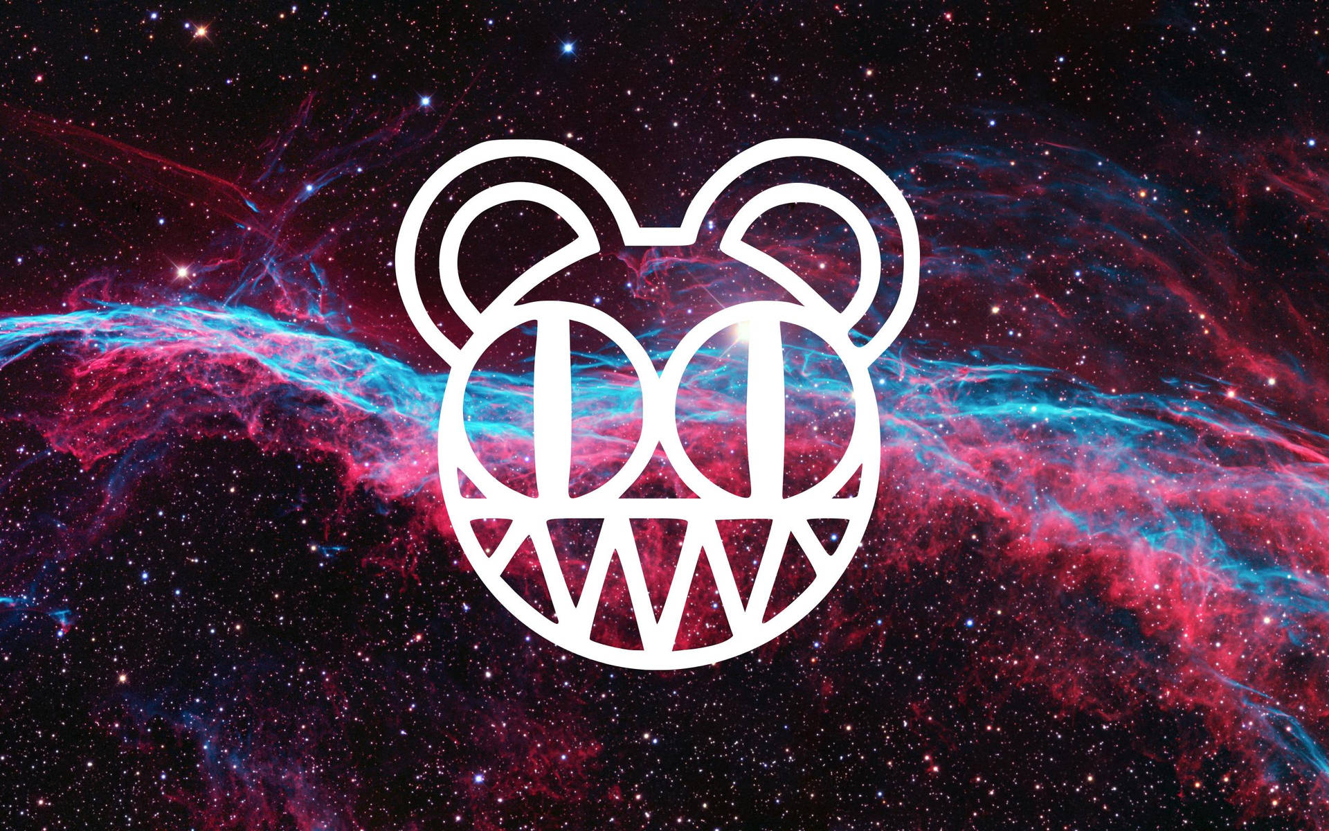 Radiohead Bear Head Galaxy Background