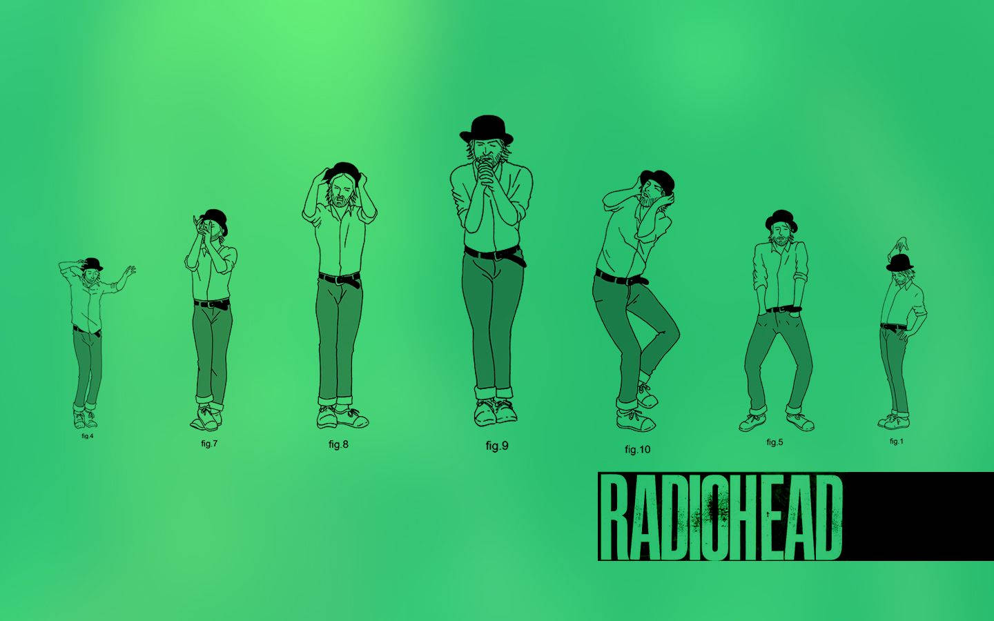 Radiohead Lotus Flower Dance Figures Background