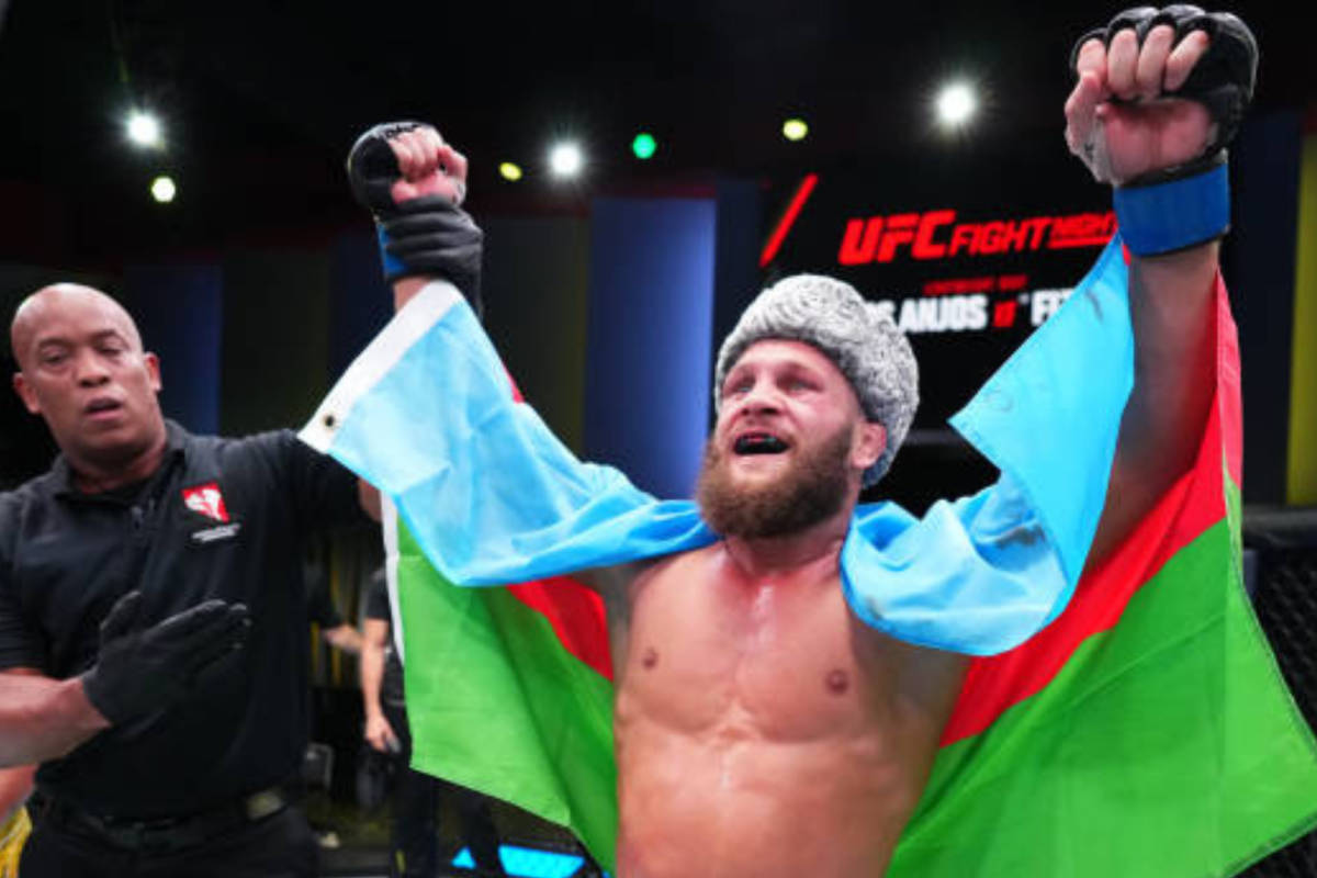 Rafael Fiziev With Azerbaijan Flag