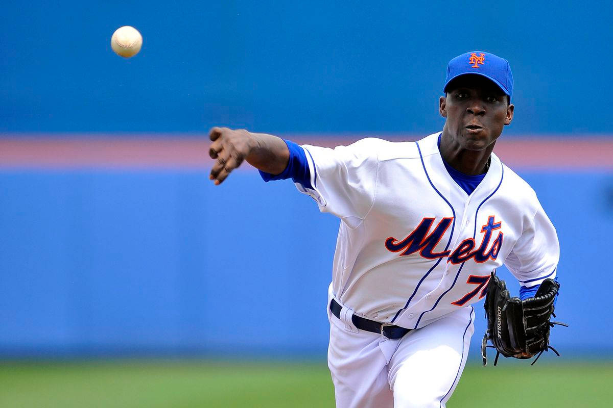 Rafael Montero After Throwing Baseball Background