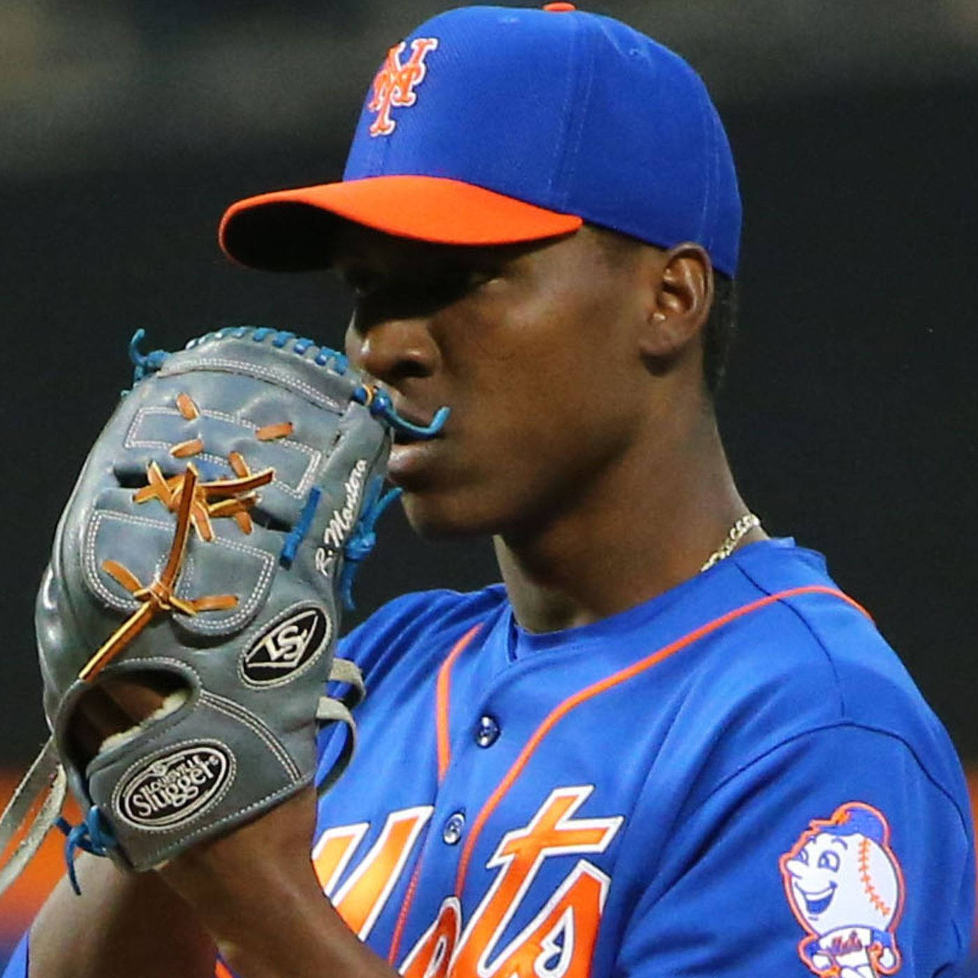 Rafael Montero And Baseball Glove Background