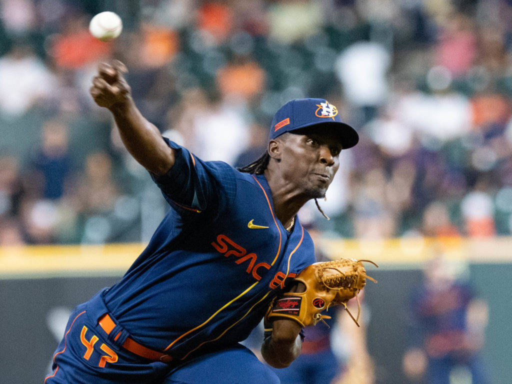 Rafael Montero Middle Of Throwing Background