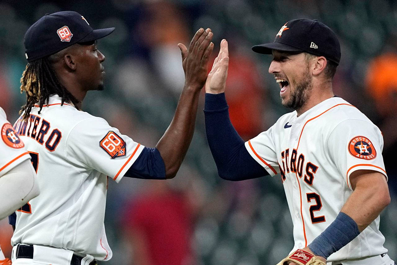 Rafael Montero Offering High Five Background