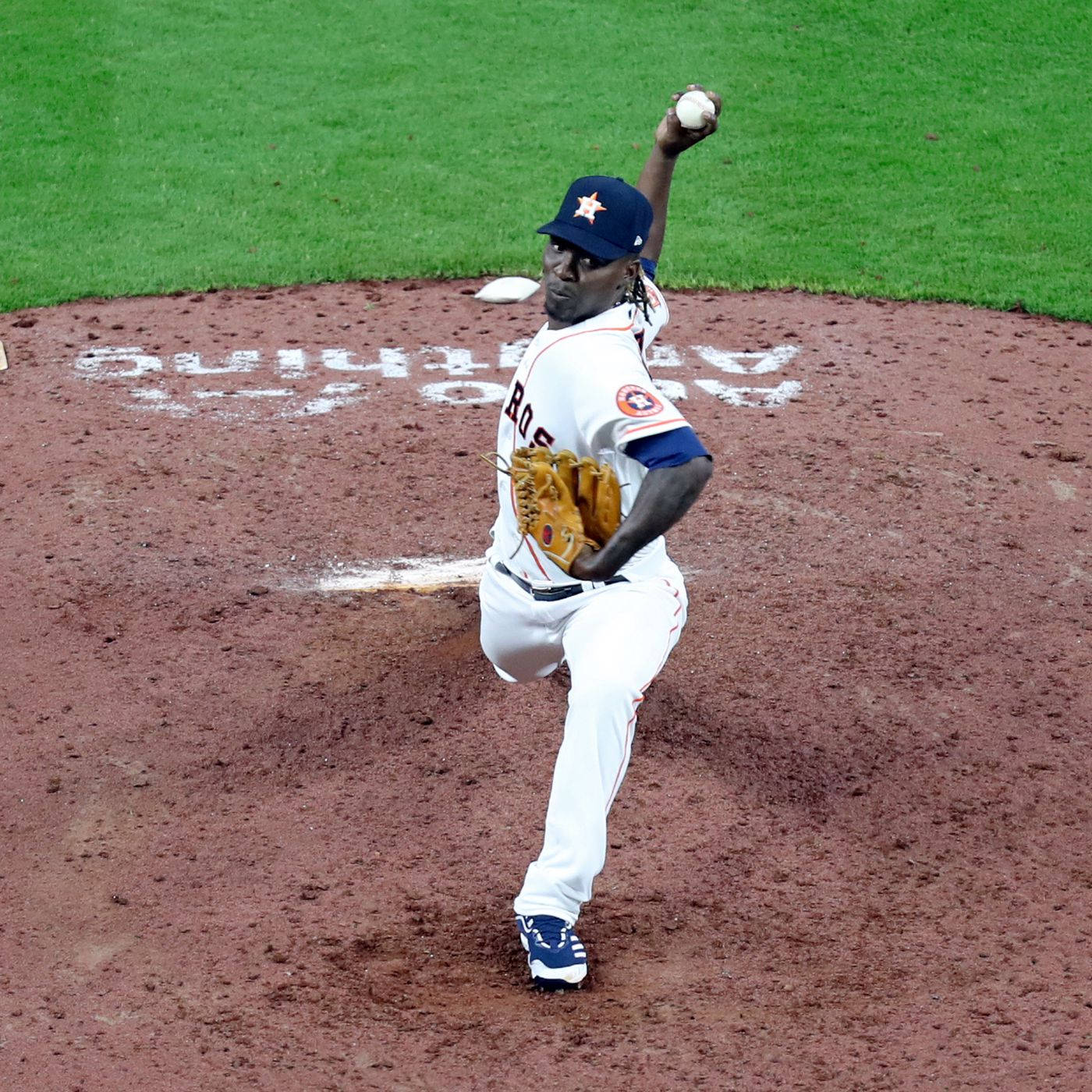 Rafael Montero On The Pitching Mound Background