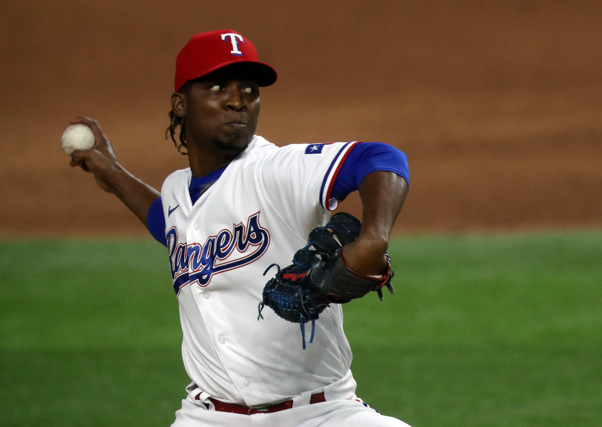 Rafael Montero Wearing Red Cap Background