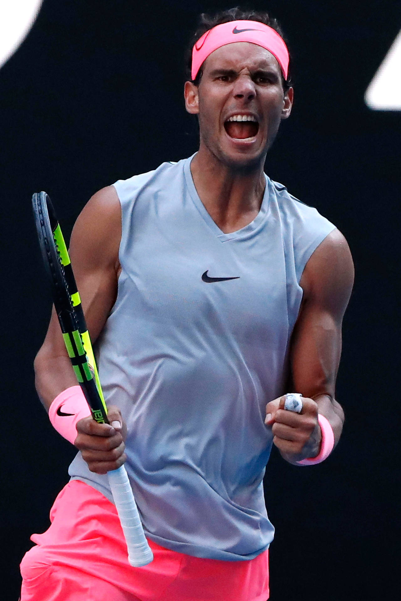 Rafael Nadal Hyped-up Expression Background