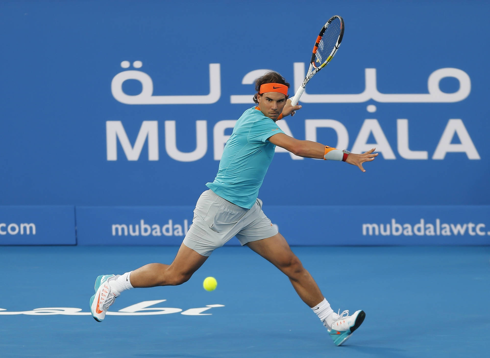 Rafael Nadal Legs Wide-open Pose Background