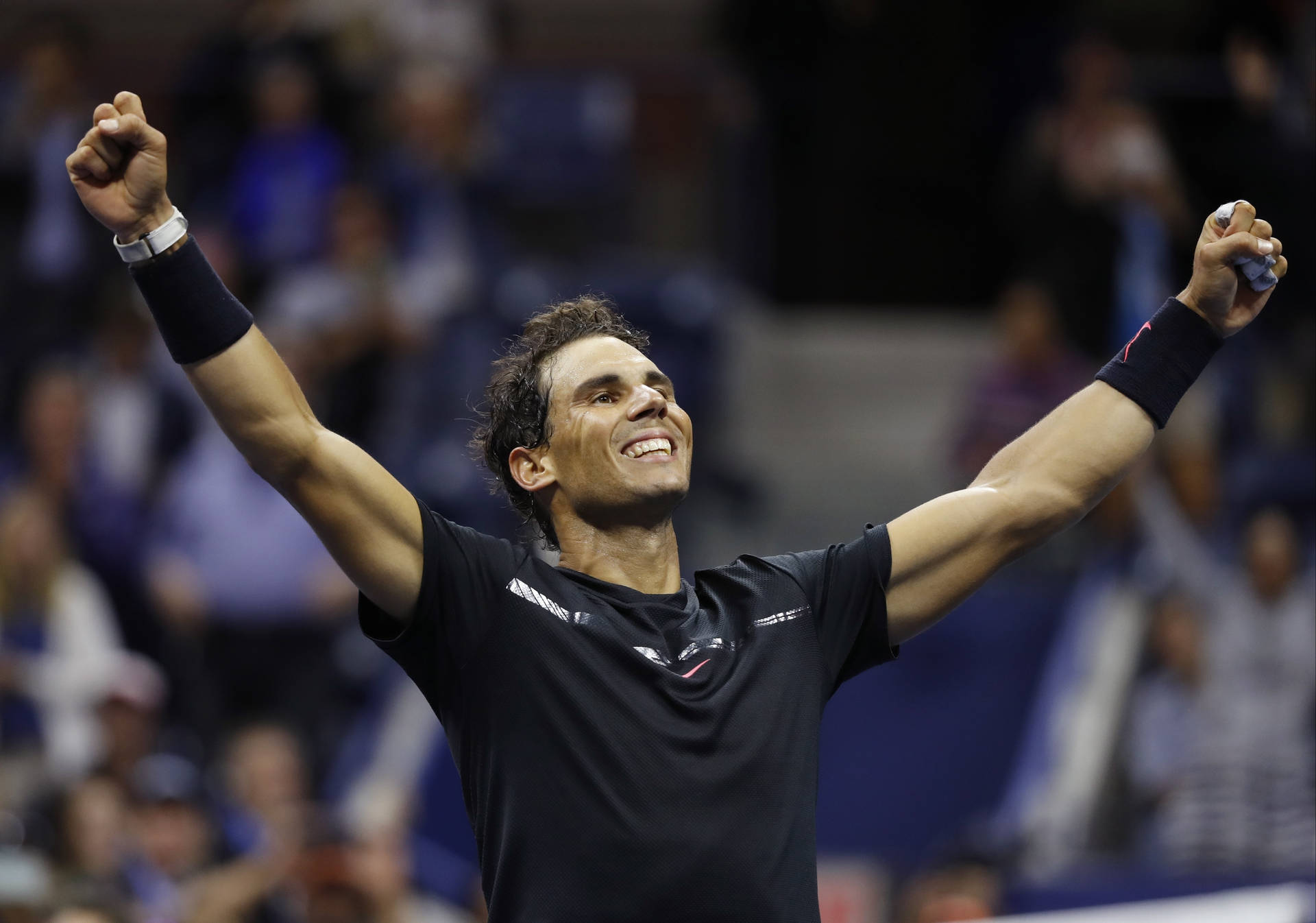 Rafael Nadal Tennis Champion Pose Background