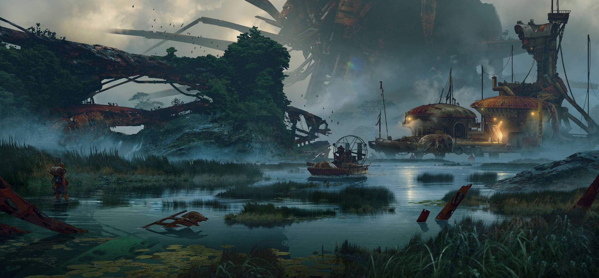 Rage Swamp Concept Art Background