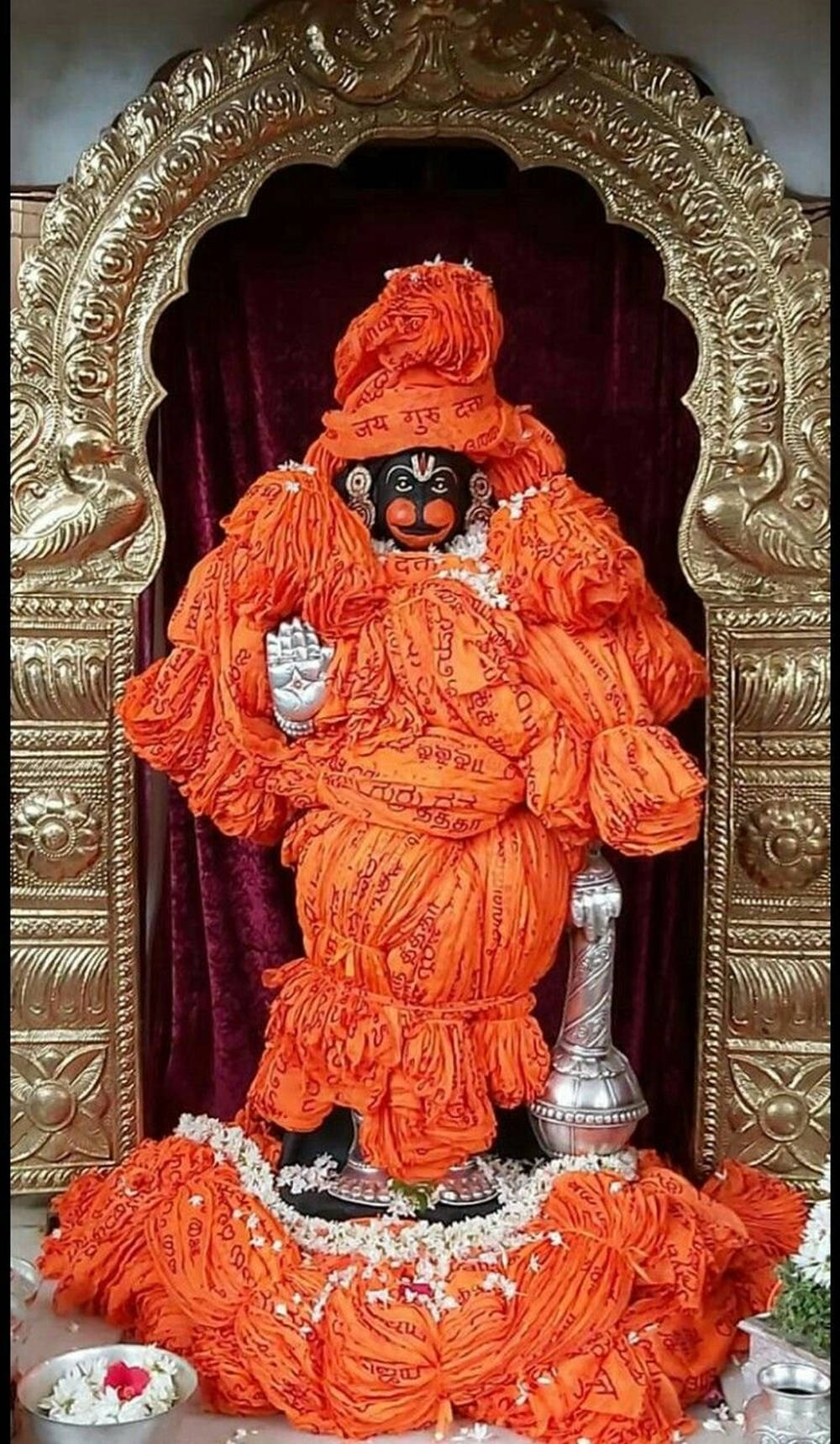 Raghavendra Statue Orange Aesthetic Clothes