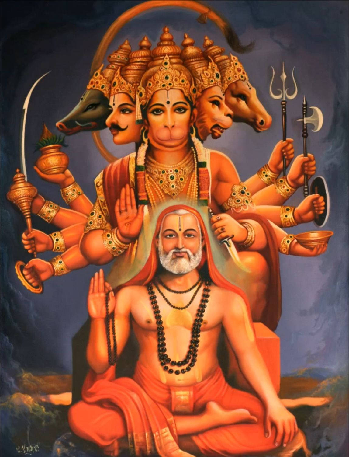 Raghavendra With Indian Gods