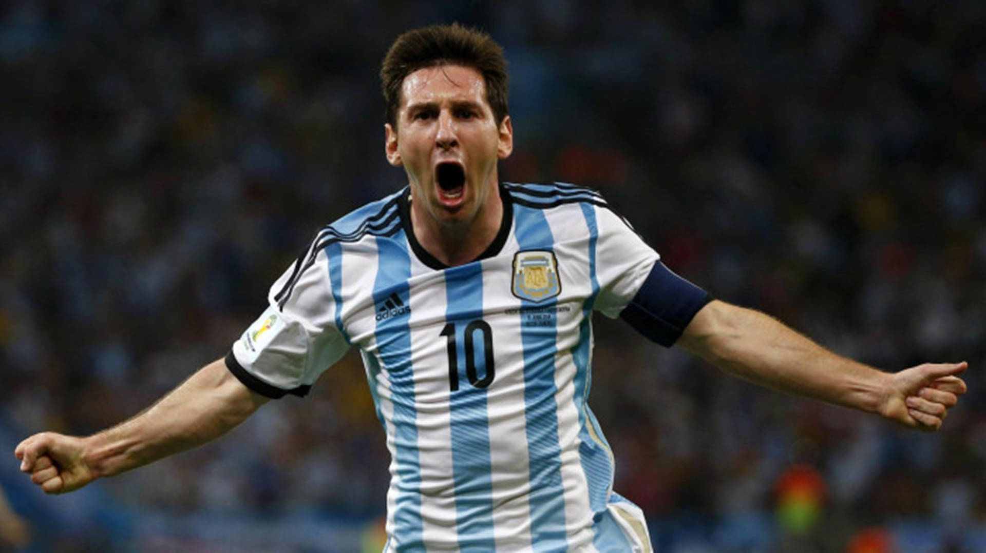 Raging Messi Argentina Football Background