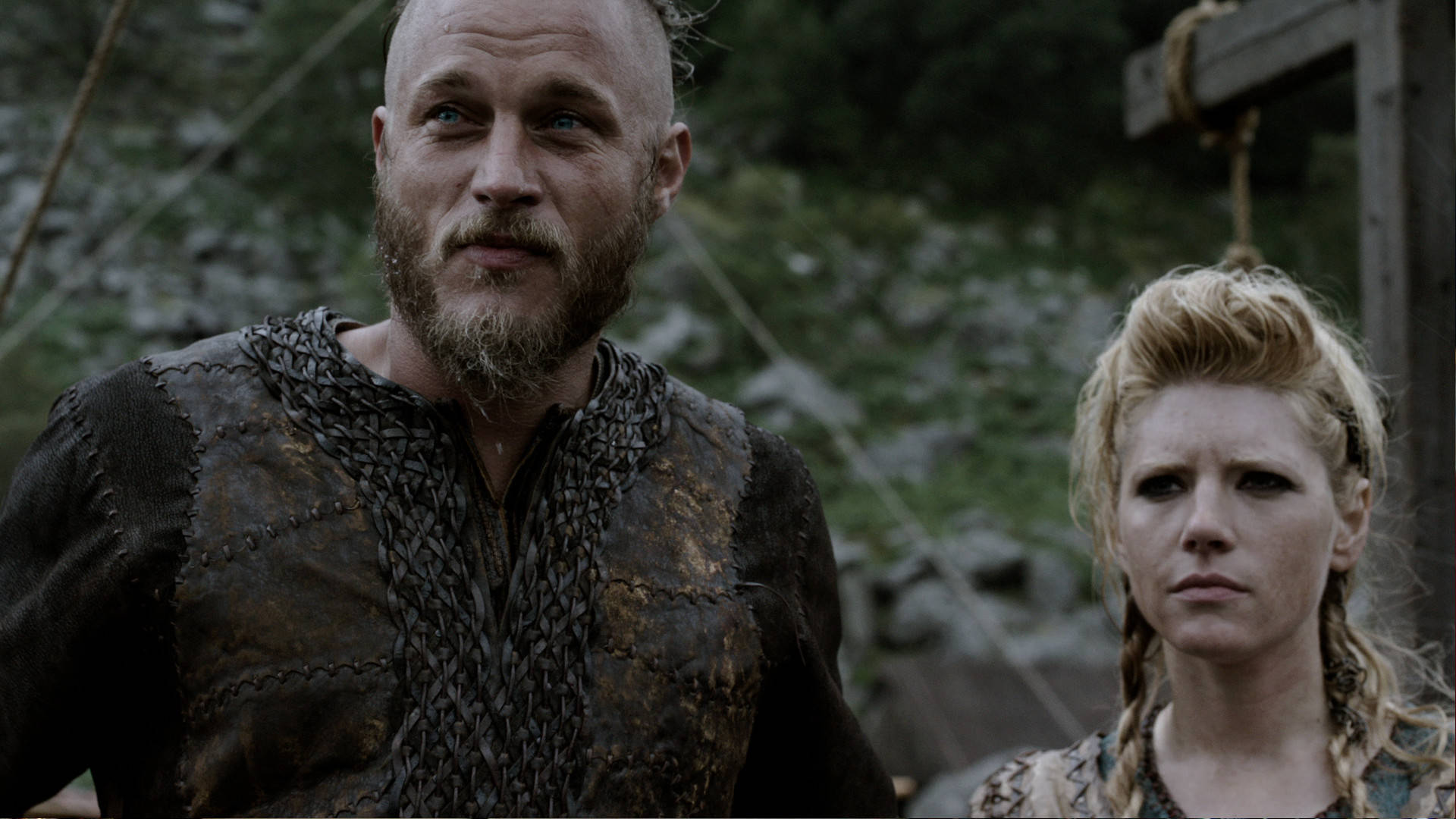 Ragnar And Lagertha From Vikings Background