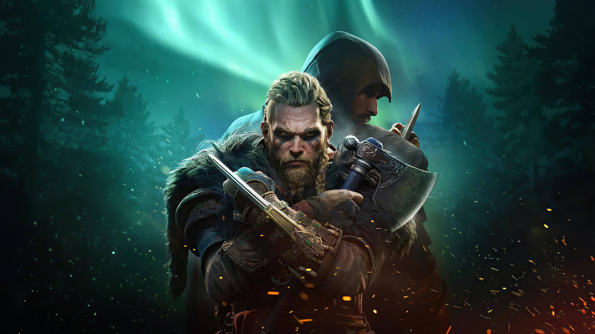 Ragnar Lothbrok 4k Assassin's Creed Valhalla Green Aesthetic Background