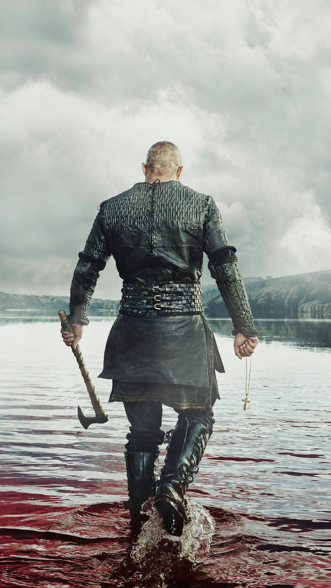 Ragnar Lothbrok 4k Vikings Bloody Sea Background