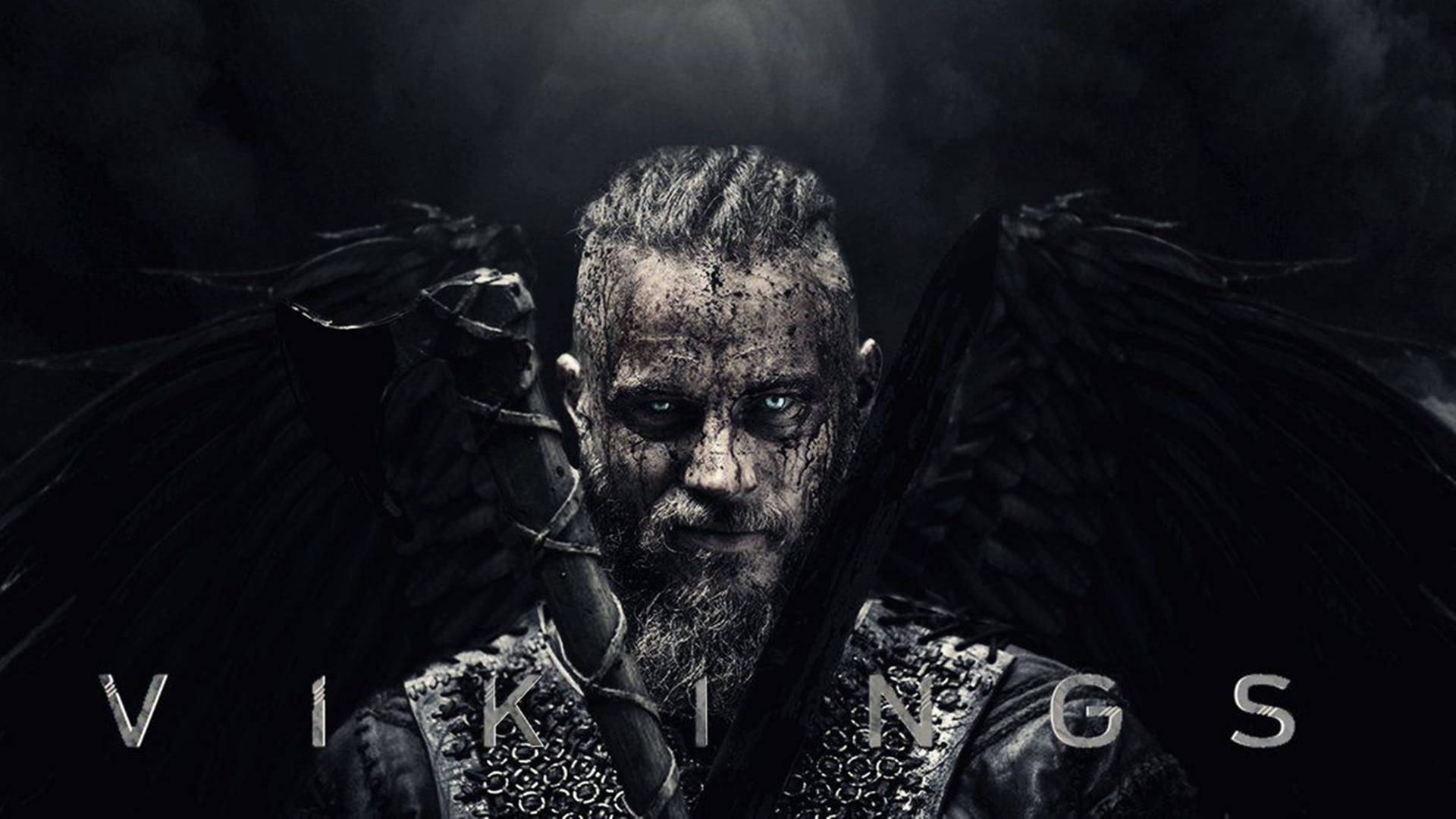 Ragnar Lothbrok 4k Vikings Title Bloody Face