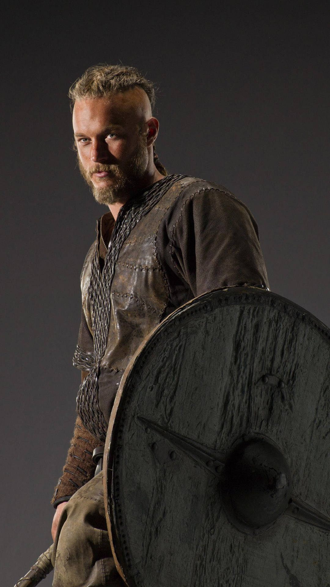 Ragnar Lothbrok 4k Wooden Shield Background