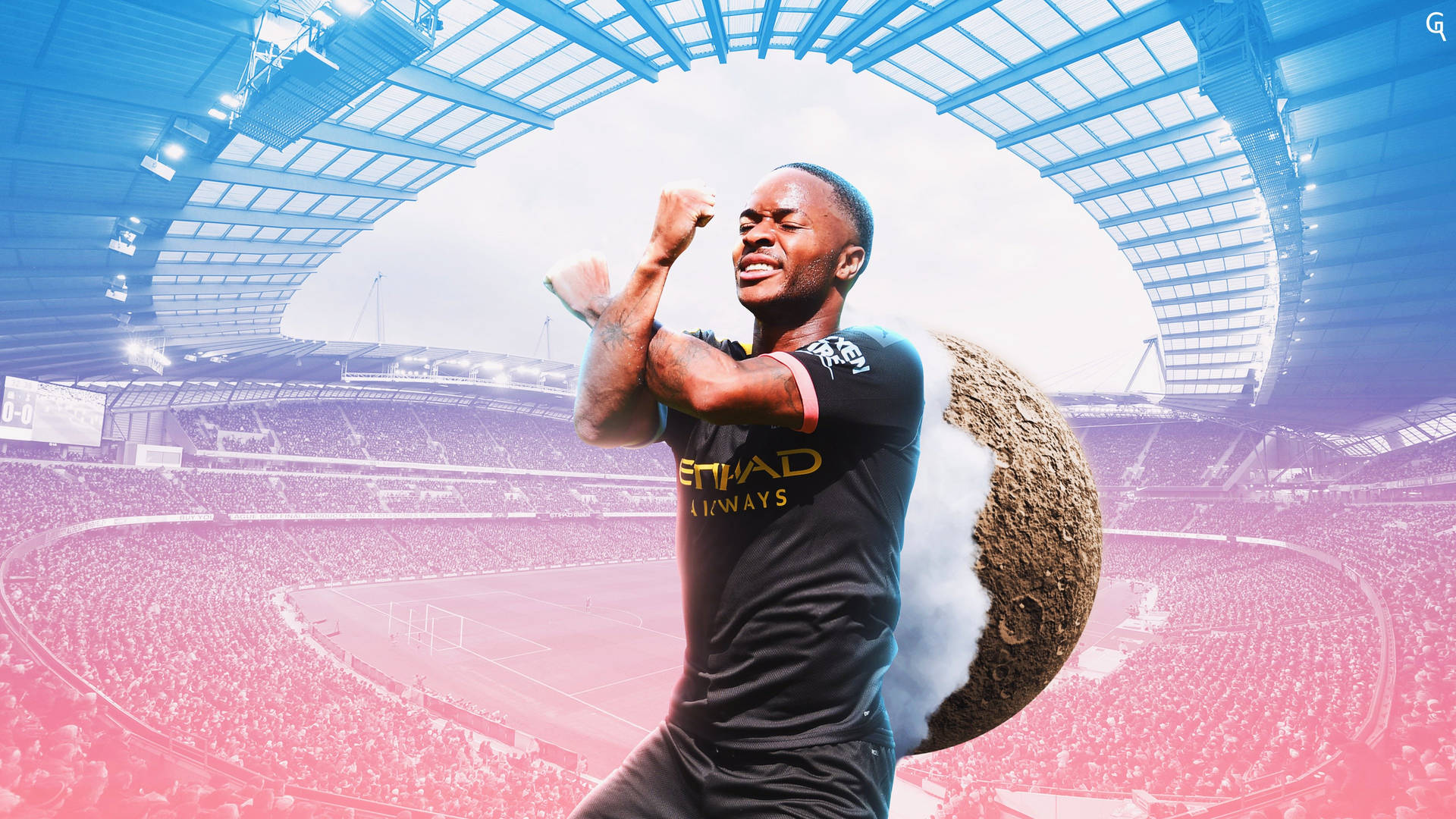 Raheem Sterling Crossed Arms Background