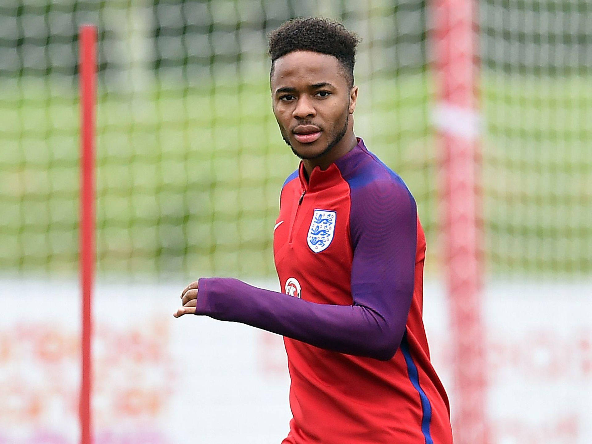 Raheem Sterling During Practice Background