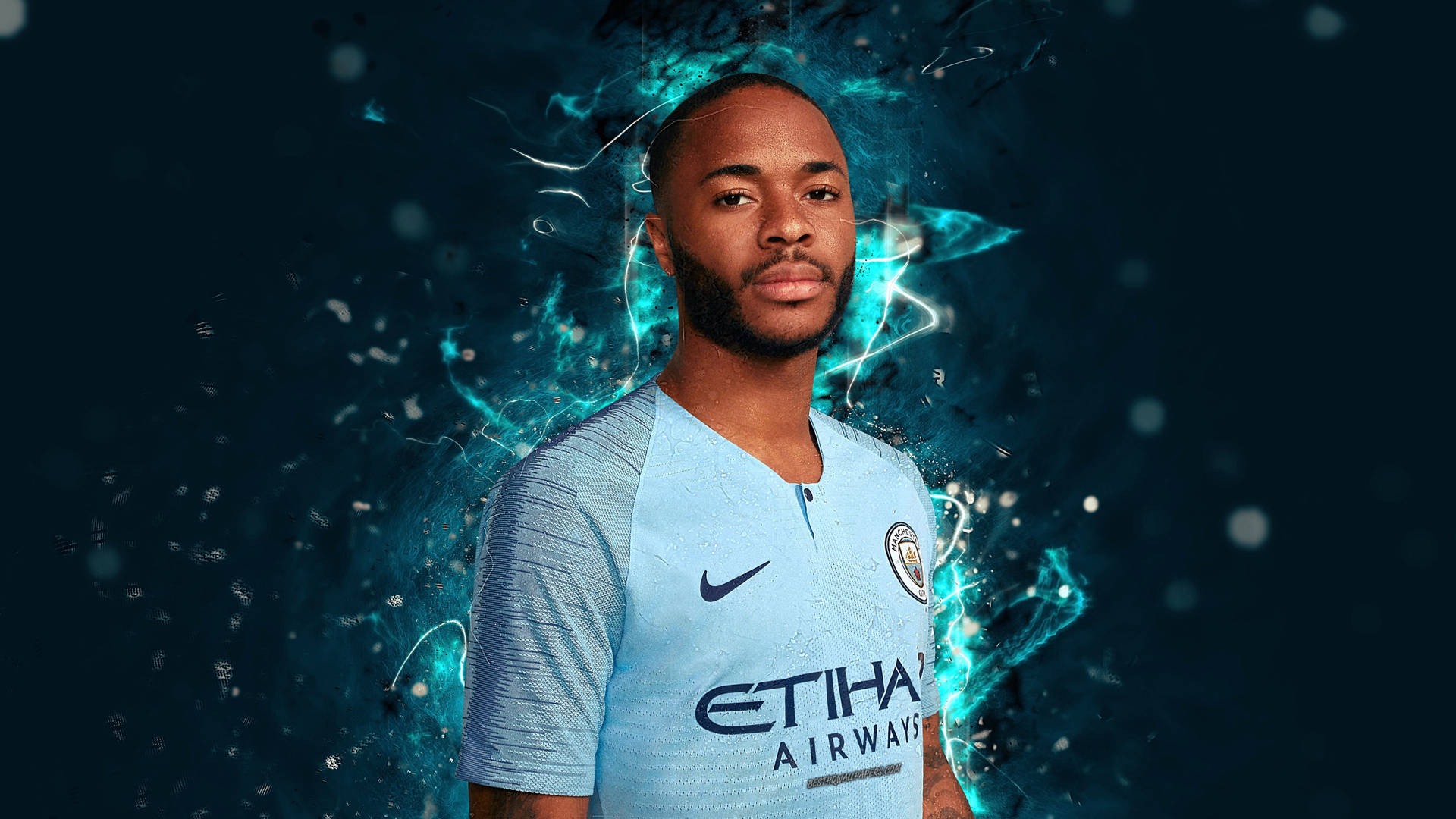 Raheem Sterling Leads Manchester City To Victory Background