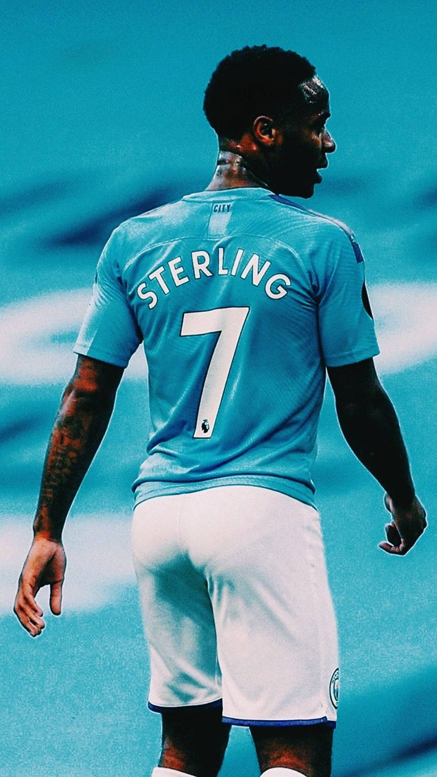 Raheem Sterling Number 7 Jersey Background