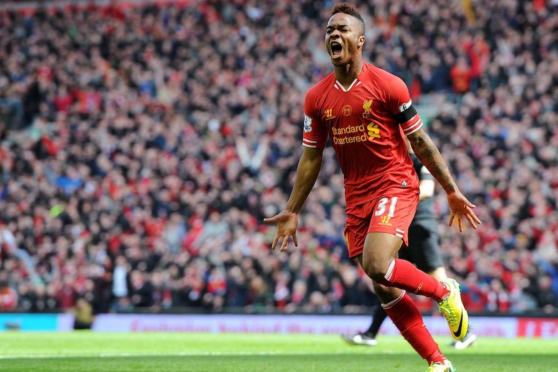 Raheem Sterling Screams For Joy Background