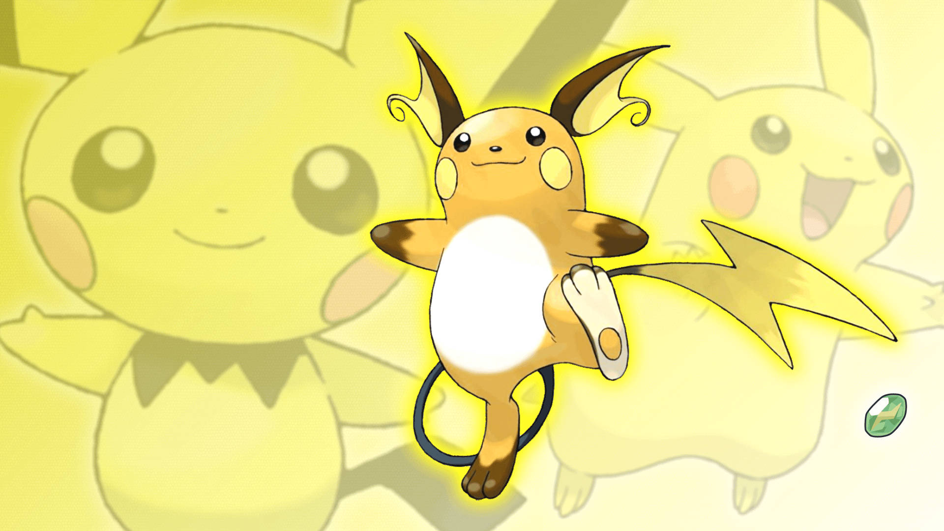 Raichu With Pichu And Pikachu