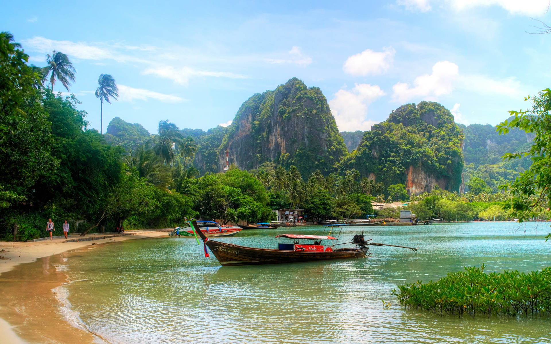 Railay Beach Thailand Tropical Desktop Background