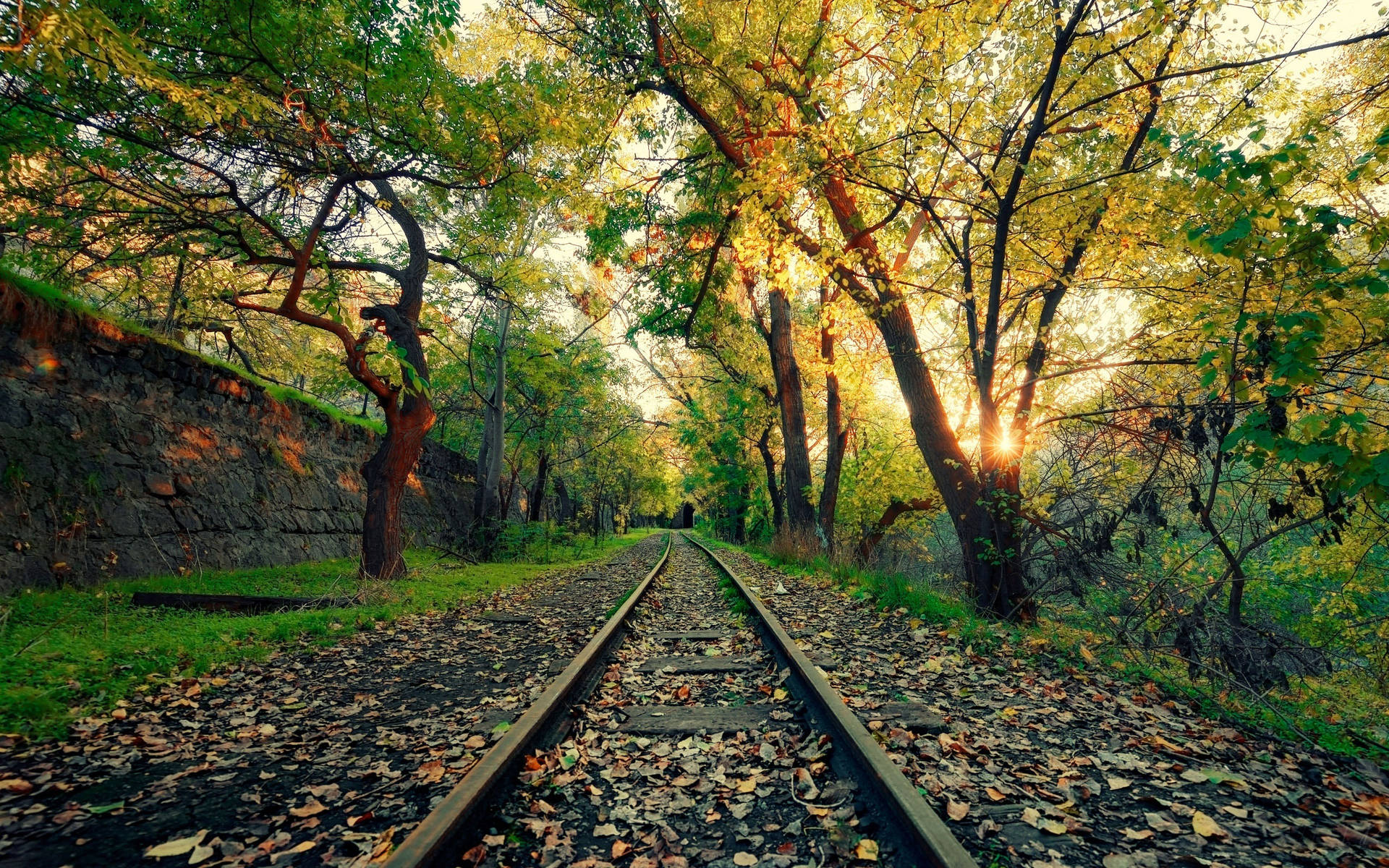 Railroad In Yerevan Background