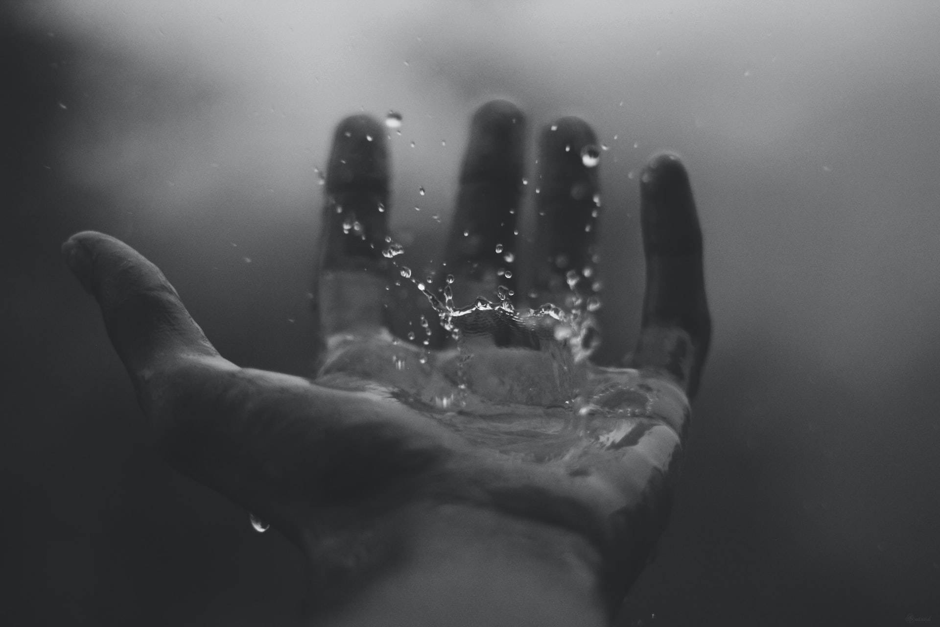 Rain And Moving Water Background