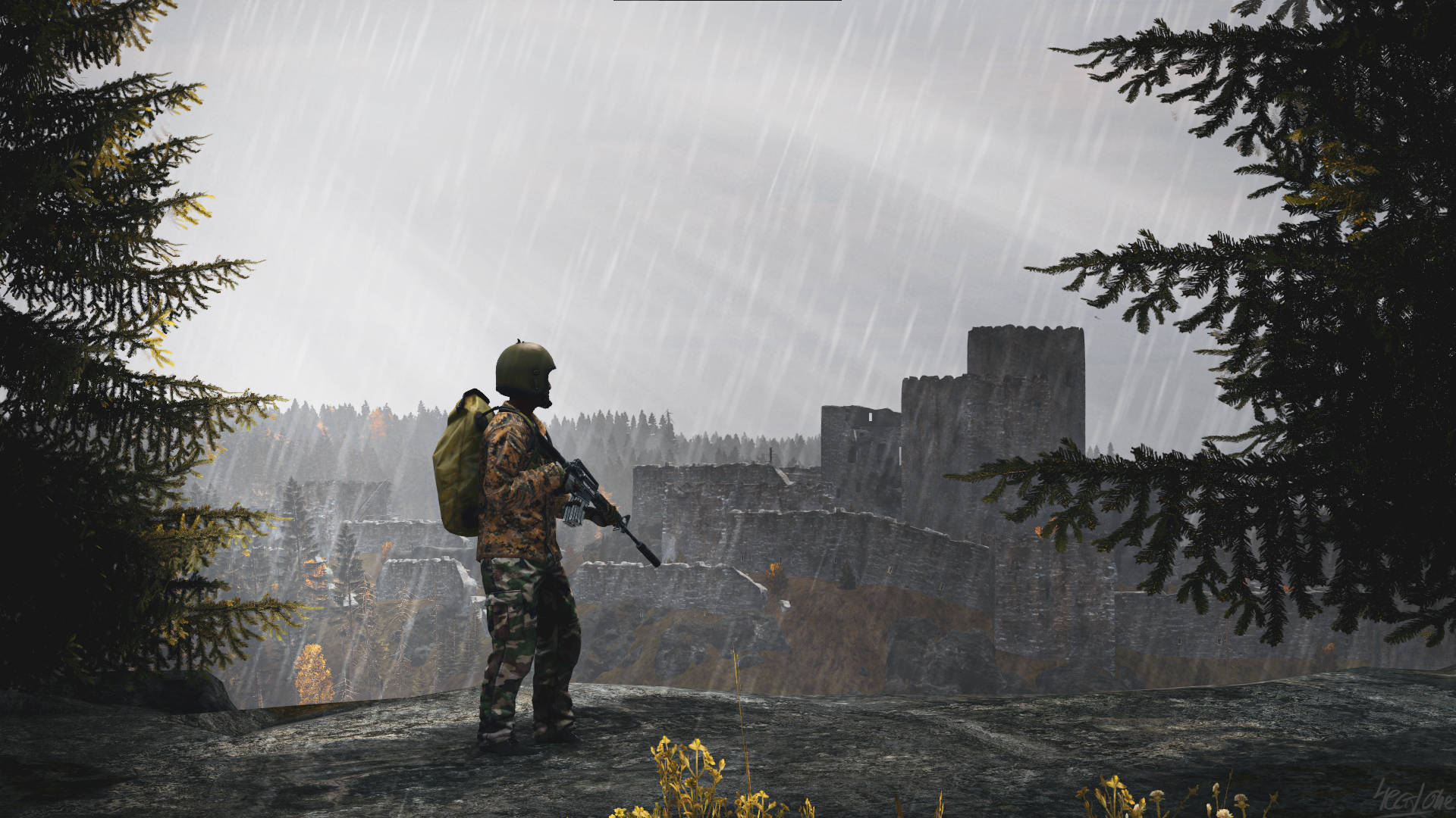 Rain In Dayz Background