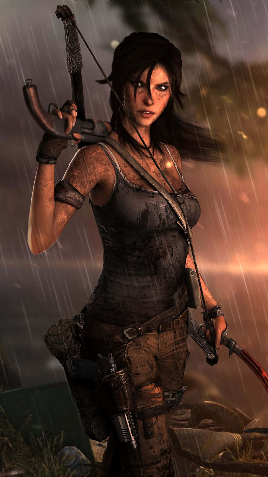 Rain Tomb Raider Phone Background