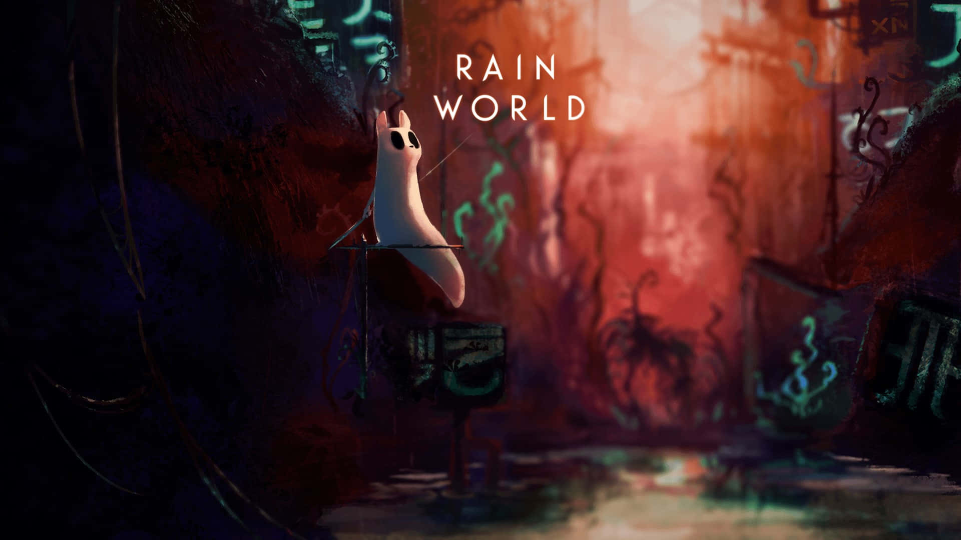 Rain World_ Game_ Character_ Artwork Background