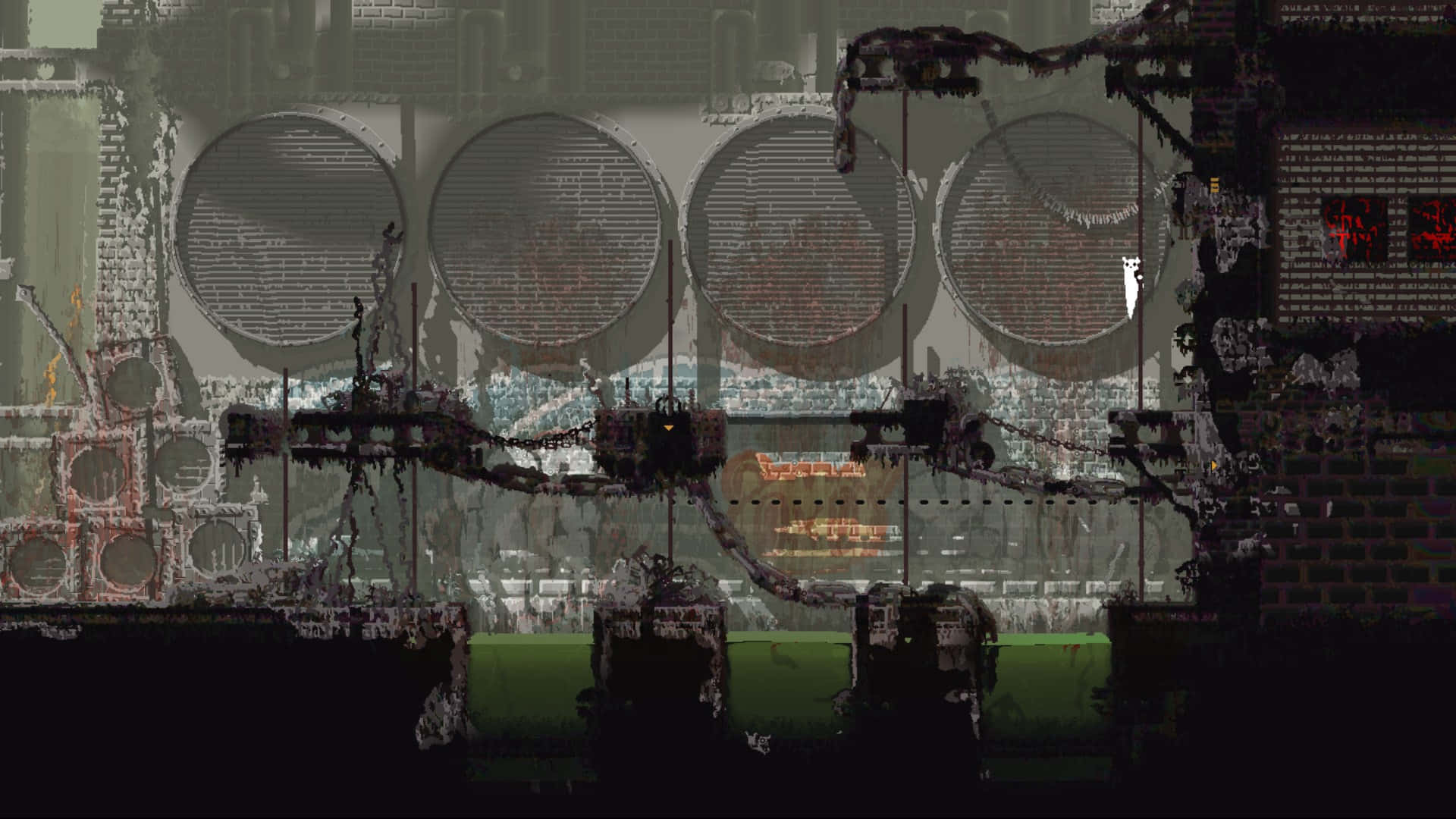 Rain World_ Industrial Complex Scene Background