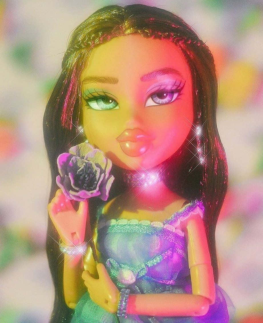 Rainbow Aesthetic Bratz Doll Background